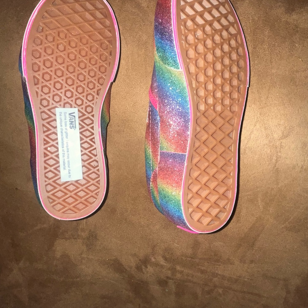 Vans Pink and Blue Glitter Sneakers - Picture 4 of 4